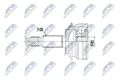 Produktbild von NTY Gelenksatz Antriebswelle Radseitig Vorne für TOYOTA Yaris Schrägheck (P9) NPZ-TY-101