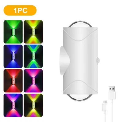 Obrázok produktu pre Nabíjateľná LED nočná lampa – LED nástenné svietidlo – senzor pohybu – stmívateľné – magnetické – farebné LED osvetlenie (RGB) – biela, 1 kus