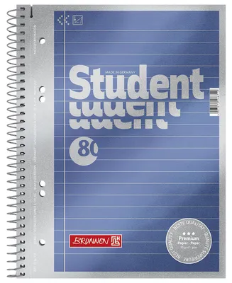 Zdjęcie produktu dla BRUNNEN Collegeblock Premium Student | A5, Lineatur 4, 80 Blatt, blau 5 Stück Verkaufseinheit 660558 4003273566712