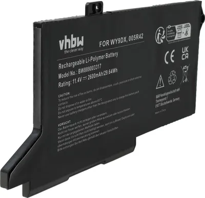 Produktbild von vhbw Akku kompatibel mit Dell Latitude 5520, 5420 Notebook (2600 mAh, 11,4 V, Li-Polymer)