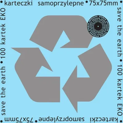 Produktbild von Karteczki samoprzylepne eko 75x75mm 100K błękitne