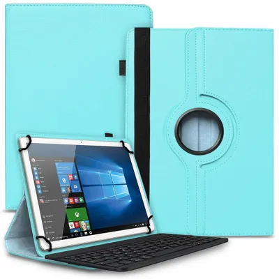 Produktbild von Tablet Tasche Blackview Tab 20 Tastatur Hülle Schutzhülle Case Bluetooth DrehbarFarbe Uni 360 Taschen:Türkis