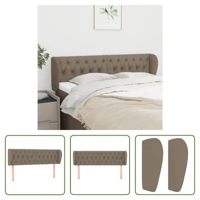 Produktbild von The Living Store Kopfteil mit Ohren Taupe 163x23x78/88 cm Stoff