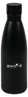 Produktbild von AWAVE® Thermo Trinkflasche 350 ml Edelstahl | Schwarz matt
