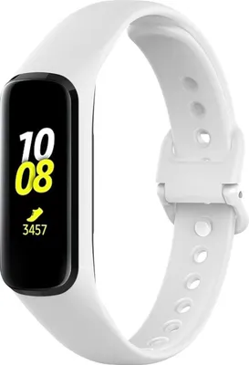 Produktbild von Silikon-Smartwatch-Armband – Passend für Samsung Galaxy Fit 2 – Weiß – Strap-it Uhrenarmband / Armband