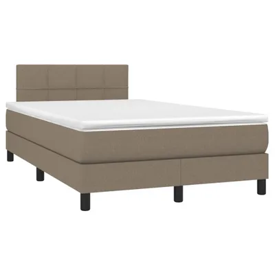 Productafbeelding van vidaXL Boxspringbed met matras, taupekleurig, 120x200 cm, met stoffen bekleding