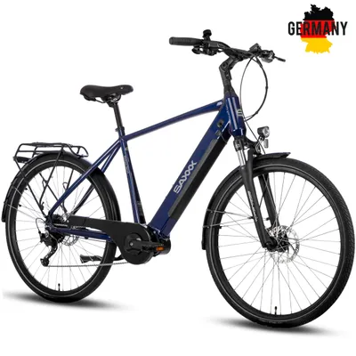 Produktbild von SAXXX Pedelec 28 Zoll Herren, 70 Nm Mittelmotor, bis 100 km, 418 Wh Akku, 9-Gang Shimano Alivio, hydraulische Scheibenbremsen
