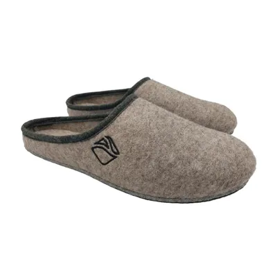Produktbild von BOSACO Filzpantoffeln für Herren, warm, leicht, geruchsneutral, Größe 44, beige