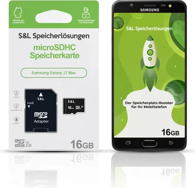 Produktbild von microSD Speicherkarte S&L für Samsung Galaxy J7 Max - Speicherkapazität: 16 GB