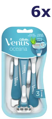 Produktbild von 6x Gillette Venus3 - wegwerpscheermesjes - oceana 3st (blister)
