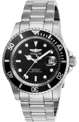 Obrázok produktu pre Invicta Pro Diver 26970 Pánske Hodinky - Quartz Hnutie - Nerezová Oceľ s Čiernym Ciferníkom - 40 mm