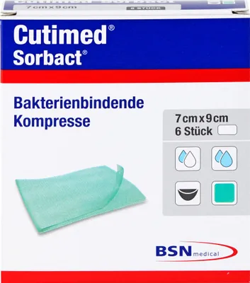 Immagine prodotto di Cutimed Sorbact Kompressen 7x9cm, 6 St KOM