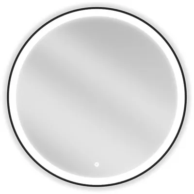 Zdjęcie produktu dla Mexen Esso lustro LED 80cm okrągłe z antyparą, czarna rama