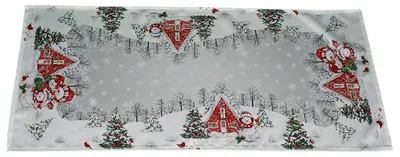 Produktbild von Tischwäsche Druck Schneemannfamilie 40 x 90 cm