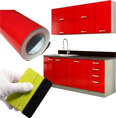 Produktbild von Solar Systems | Möbel-Folie - 122 cm - Rot Hochglanz - Selbstklebend - Wasserfest und langlebig