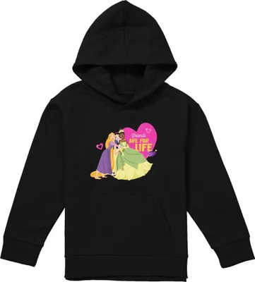 Produktbild von Disney Princess - "Friends Are For Life" Kapuzenpullover für Kinder, Valentinstag TV23005 (128) (Schwarz)
