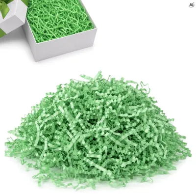 Grüne Papierfüllmaterial 100 g – Dekofüllung für Geschenkkörbe, Boxen & Pakete