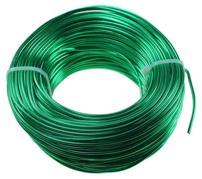 Produktbild von 60m Aluminiumdraht Ø 2mm Aludraht Basteldraht Dekodraht Schmuckdraht grün