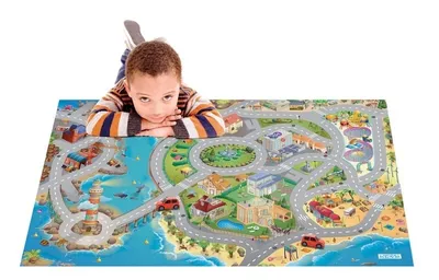 Produktbild von MARKO Kinderteppich, 100x150cm, Ultra Soft, Beach, mehrfarbig, 2 cm, sicher für Kinderhaut.