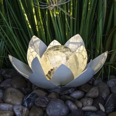 Produktbild von HI Solar LED Lotusblüte aus Metall 70441