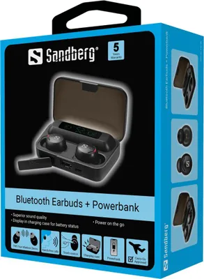 Produktbild von Sandberg Bluetooth Kopfhörer mit Powerbank, Schwarz