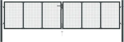 Immagine prodotto di Cancello da giardino in rete Acciaio zincato 400 x 125 cm Grigio