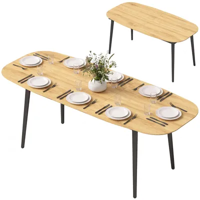 Produktbild von HOMCOM Esstisch Ausziehbar 160-200 x 80 cm Esszimmertisch für 6-8 Personen