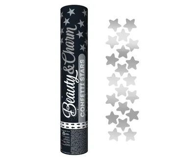 Immagine prodotto di Coriandoli sparanti 30 cm - stelle d'argento