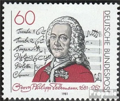 Produktbild von Briefmarken BRD (BR.Deutschland) 1981 Mi 1085 (kompl.Ausgabe) postfrisch 300.Geburtstag von Telemann