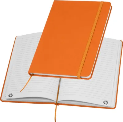 Produktbild von Notizbuch / DIN A5 / Umschlag aus Polyurethan/ 160 linierte Seiten / Farbe: orange