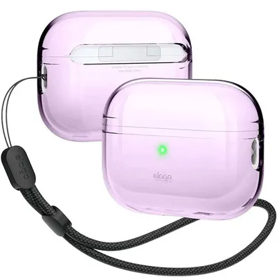 Zdjęcie produktu dla Elago Przezroczyste etui z brelokiem kompatybilne z AirPods 3 Etui, żelowy pasek