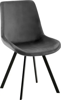 Produktbild von Esszimmerstuhl HLO-CP120 Samt dunkelgrau