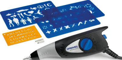 Produktbild von DREMEL® Gravierer 290-3 Hobby (35 W) mit 3 Zubehöre, 4 Designschablonen