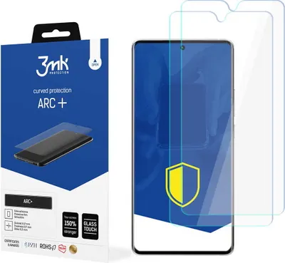 Produktbild von 3mk Display Schutzfolie ARC+ für Vivo X70 Pro+  0,17mm Self-Heal (2 Stück)