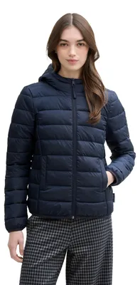 Zdjęcie produktu dla TOM TAILOR - Lekka kurtka pikowana damska z denimu, z kapturem