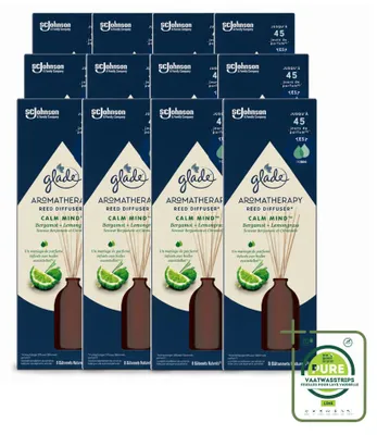 Productafbeelding van 12 x Glade Aromatherapie Kalmerende Geurstrips - 80 ml - Grote verpakking - 12 stuks