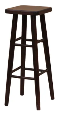Produktbild von Barhocker aus Buchenholz 82 cm – Massivholzstuhl für Gastro, Restaurant, Bistro – neu, Nuss Farbe
