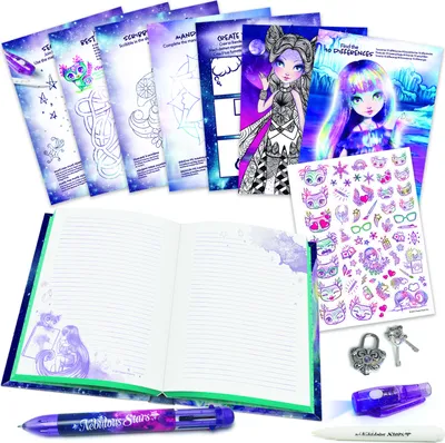 Imagen del producto de Paka Toys TWT.11104, Diario personal, Multicolor, con ilustraciones, 200 hojas, papel rayado, encuadernación de tapa dura