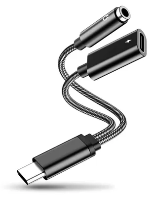 Produktbild von INF USB-C zu 3,5mm Adapter mit 60W Ladepass-through Aluminium kompakt