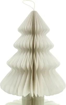 Produktbild von Kaemingk Weihnachtsanhänger Tannenbaum Weiß Glitter & Aufhänger 40 cm - Papier