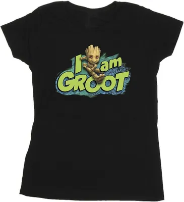 Produktbild von Marvel - "Guardians Of The Galaxy I Am Groot" T-Shirt für Damen BI22291 (XL) (Schwarz)