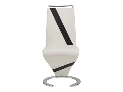 Produktbild von 2er Set TWIZY Stühle - Lederähnliches Material schwarz + weiß