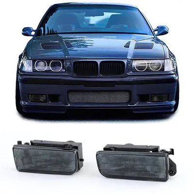 Für BMW 3er E36 90-99 auch M3 Nebelscheinwerfer Set Schwarz Smoke geriffelt in der Farbe Schwarz von Carparts-Online GmbH