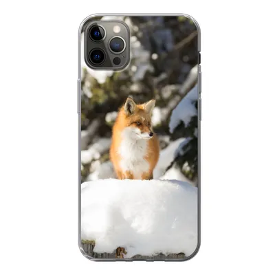 Produktbild von MuchoWow® Handyhülle Schutzhülle Hülle für iPhone 13 Pro Max Fuchs - Schnee - Baum Silikon Softcase Handy Hülle - Mobiltelefon