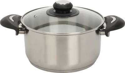 Image de Marmite en acier inoxydable Ø 20 cm avec couvercle - pour tous les types de cuisinières (20 cm)