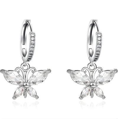 Zdjęcie produktu dla Kolczyki Zircon Butterfly - Srebrne Motyle KP38996
