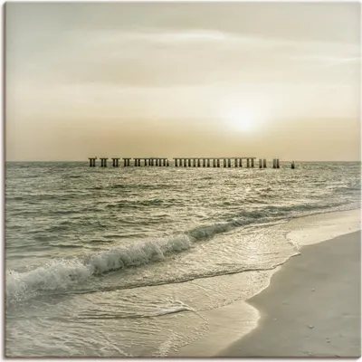 Produktbild von ARTland Leinwandbild Gasparilla Island Sonnenuntergang Größe: 40x40 cm