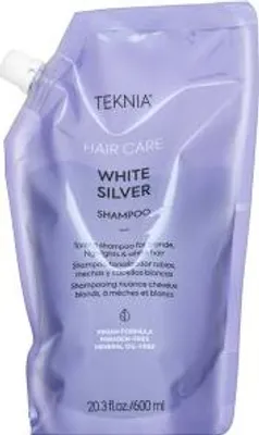 Obrázok produktu pre Lakmé Teknia White Silver Shampoo neutralizujúci šampón pre platinovo blond a šedivé vlasy Refill 600 ml