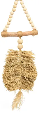 Immagine prodotto di Bazar Bizar Decorazione da parete in legno e rafia nera e marrone 60x25x2cm