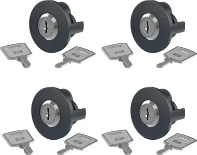 Produktbild von BASI - Steckdosenschloss - STS 40 - für alle Schuko Steckdosen Typ F - ABS Kunststoff - 4er Set - inkl. 2 Schlüssel - Gleichschließend - 4X1500-0000